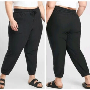 Athleta Farallon Jogger Black Plus Sz 24W NWT $98 Breathable Drawstring‎ Pockets